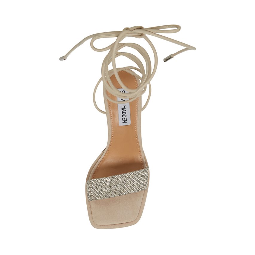 Beige Steve Madden Karly Women's Heels Sandals | PH 6475WXT